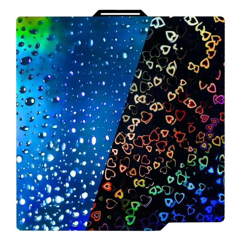 IdeaFormer-3D PEH Effect Plate for Bambu Lab X1/X1C/X1E/P1P/P1S/P2S/A1, Smooth Sweetheart+Waterdrop Spring Steel Build Plate for Bambu Labs 3D Printers Platform 257x257mm - Image 1